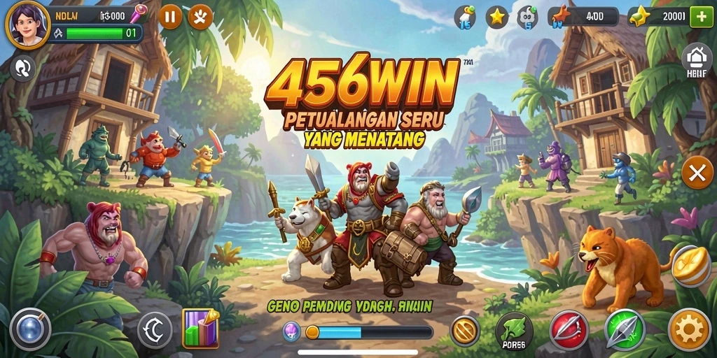 Screenshot menampilkan aksi seru dalam gameplay Adventure 456WIN.