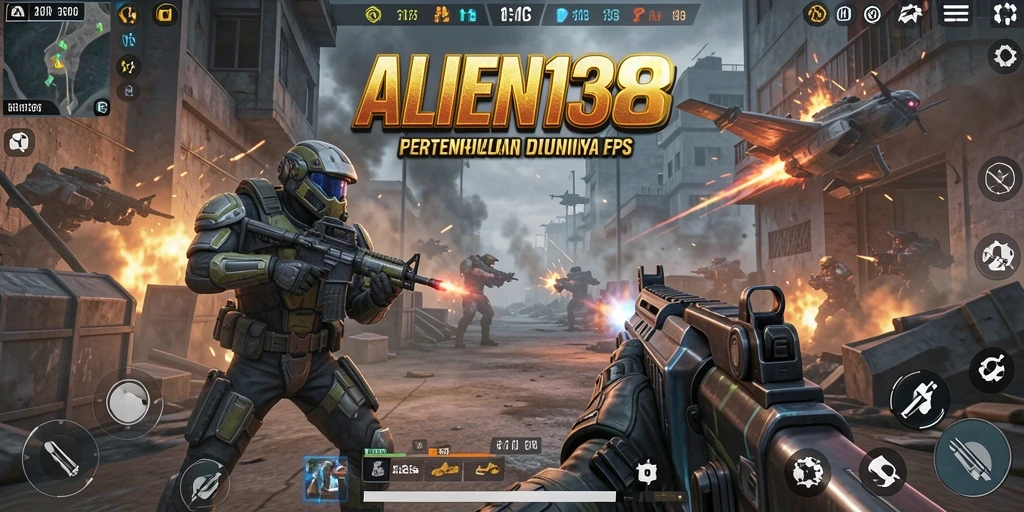 Menampilkan gameplay menembak yang intens dan mendebarkan di ALIEN138.
