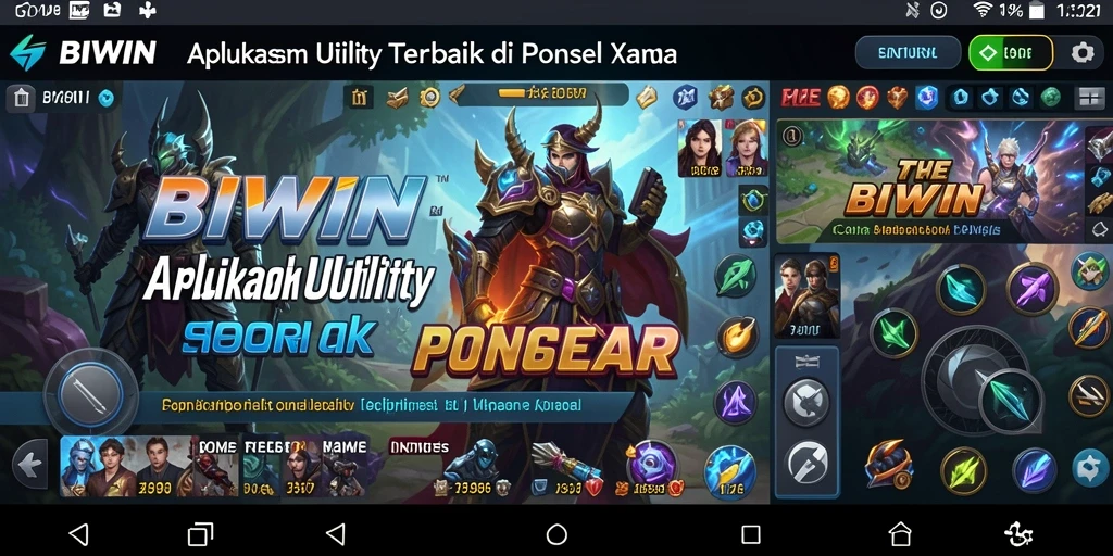 Tampilan antarmuka pengguna utama BIWIN yang mudah dipahami.