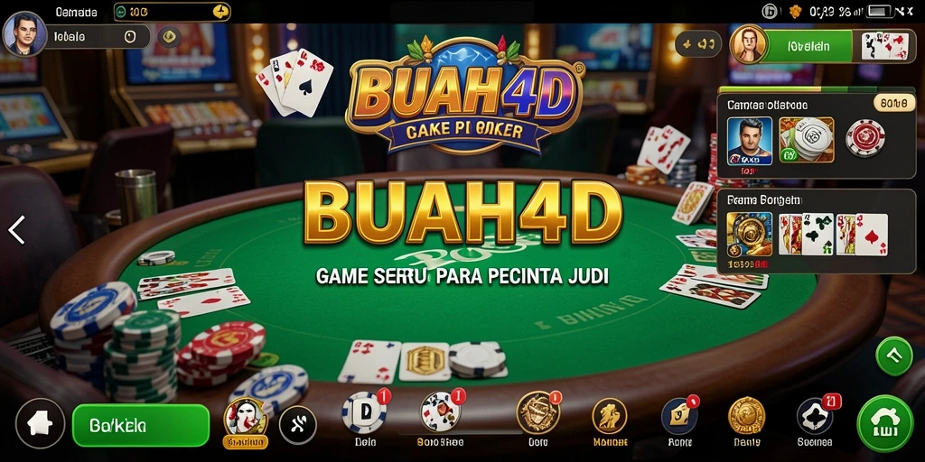 Screenshot gameplay BUAH4D menampilkan aksi seru permainan Poker.