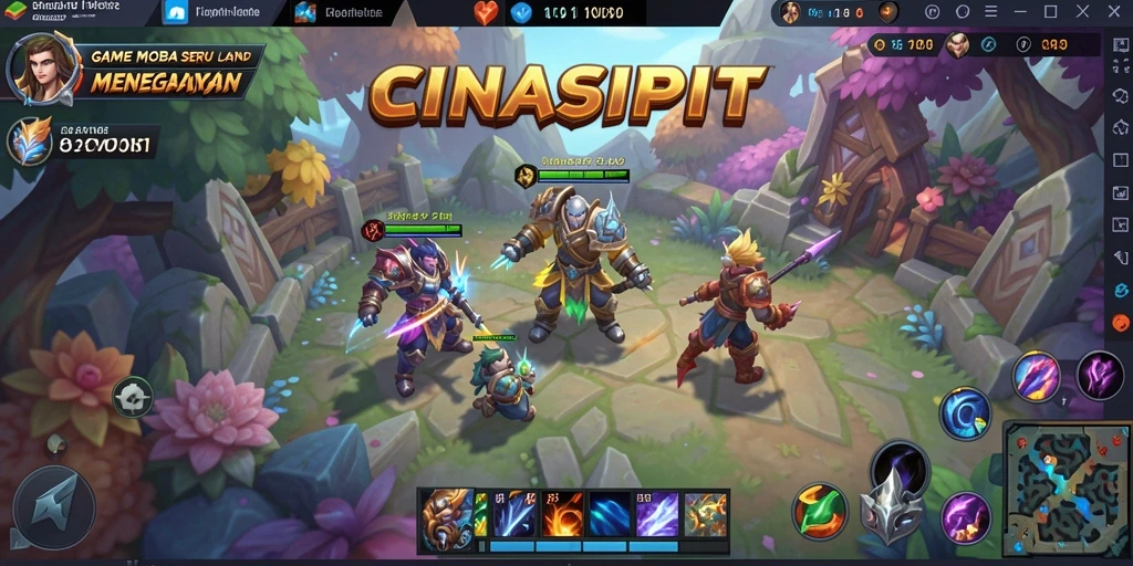 Screenshot gameplay <strong>CINASIPIT</strong> menampilkan pertarungan seru antara karakter yang unik.