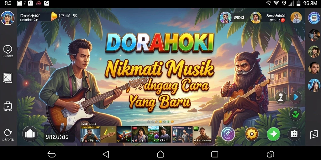 Gameplay seru di DORAHOKI dengan berbagai genre musik.