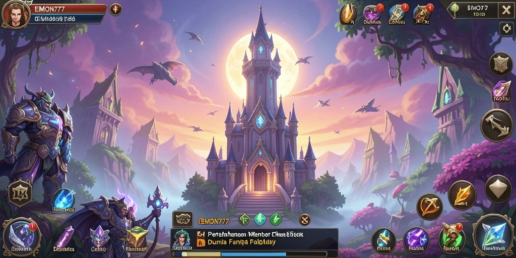 Gameplay menara pertahanan yang mendebarkan di EMON777.