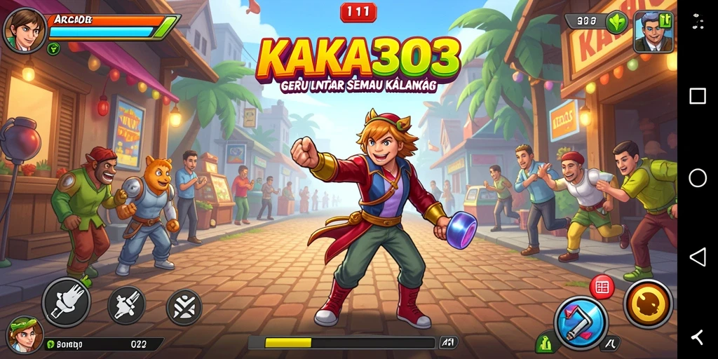 Screenshot permainan KAKA303 yang menunjukkan aksi gameplay Arcade yang menarik.