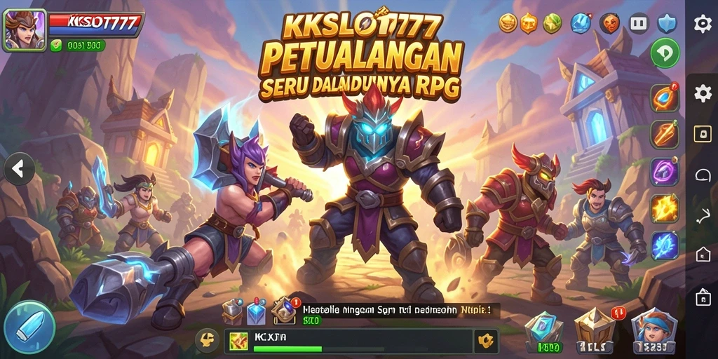 Tangkapan layar menunjukkan aksi seru dalam KKSLOT777 dengan petualangan RPG yang menawan.