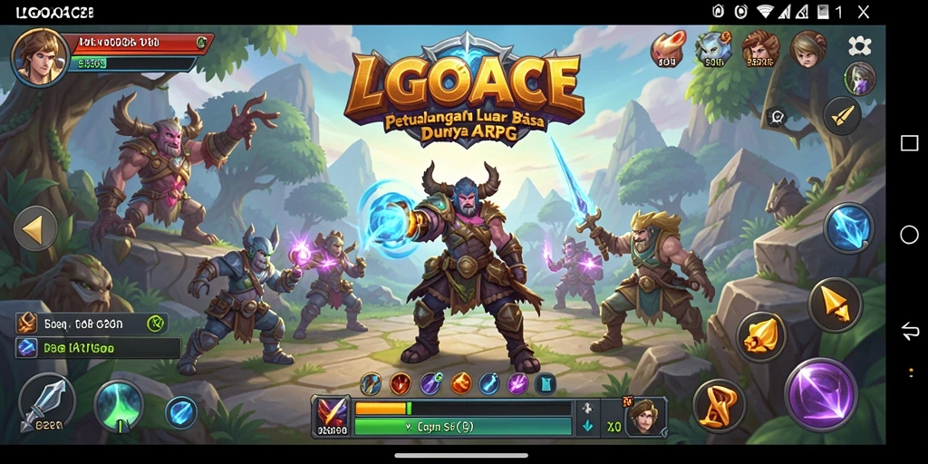 Screenshot gameplay LGOACE menampilkan aksi seru dalam pertempuran ARPG.