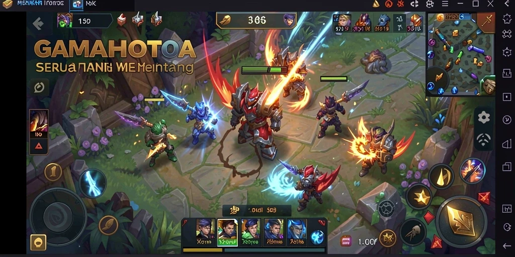 Gameplay seru dan intens dari MERAHTOTO dalam pertempuran MOBA.