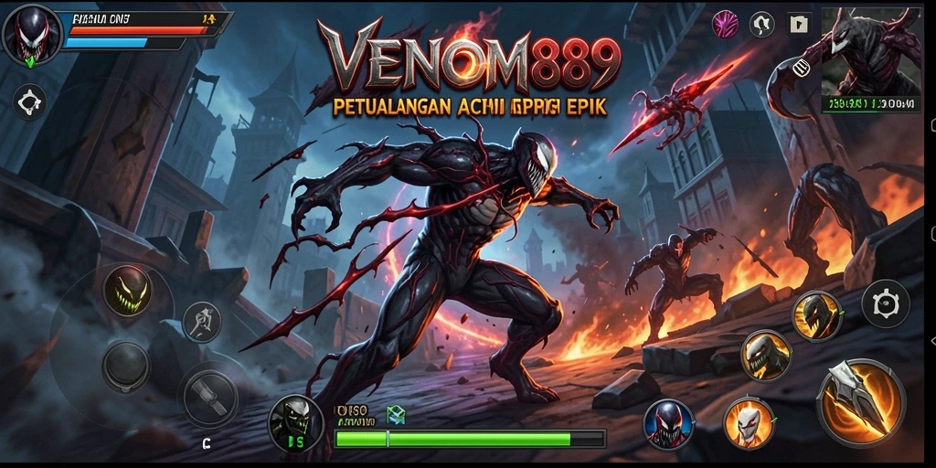 Tampilan gameplay intens dari VENOM889 dengan aksi mendebarkan.